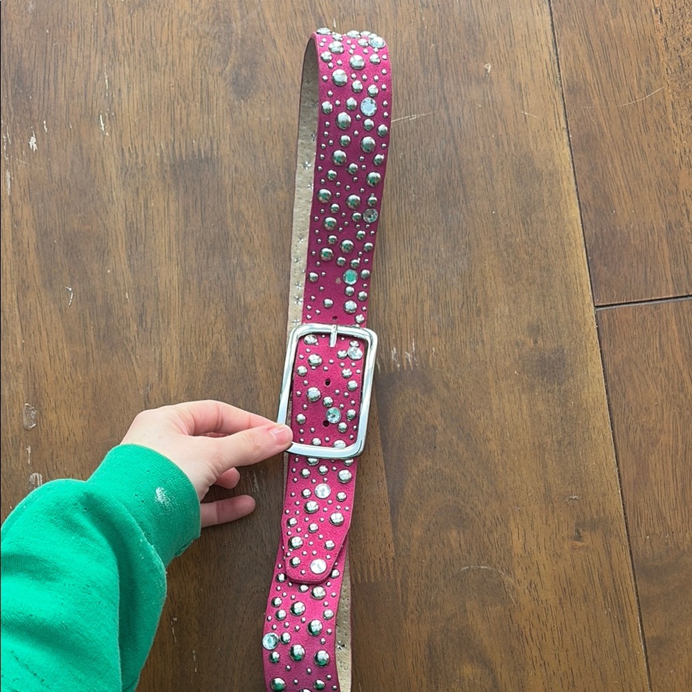 Studded Pink Belt - Picture 2 of 8